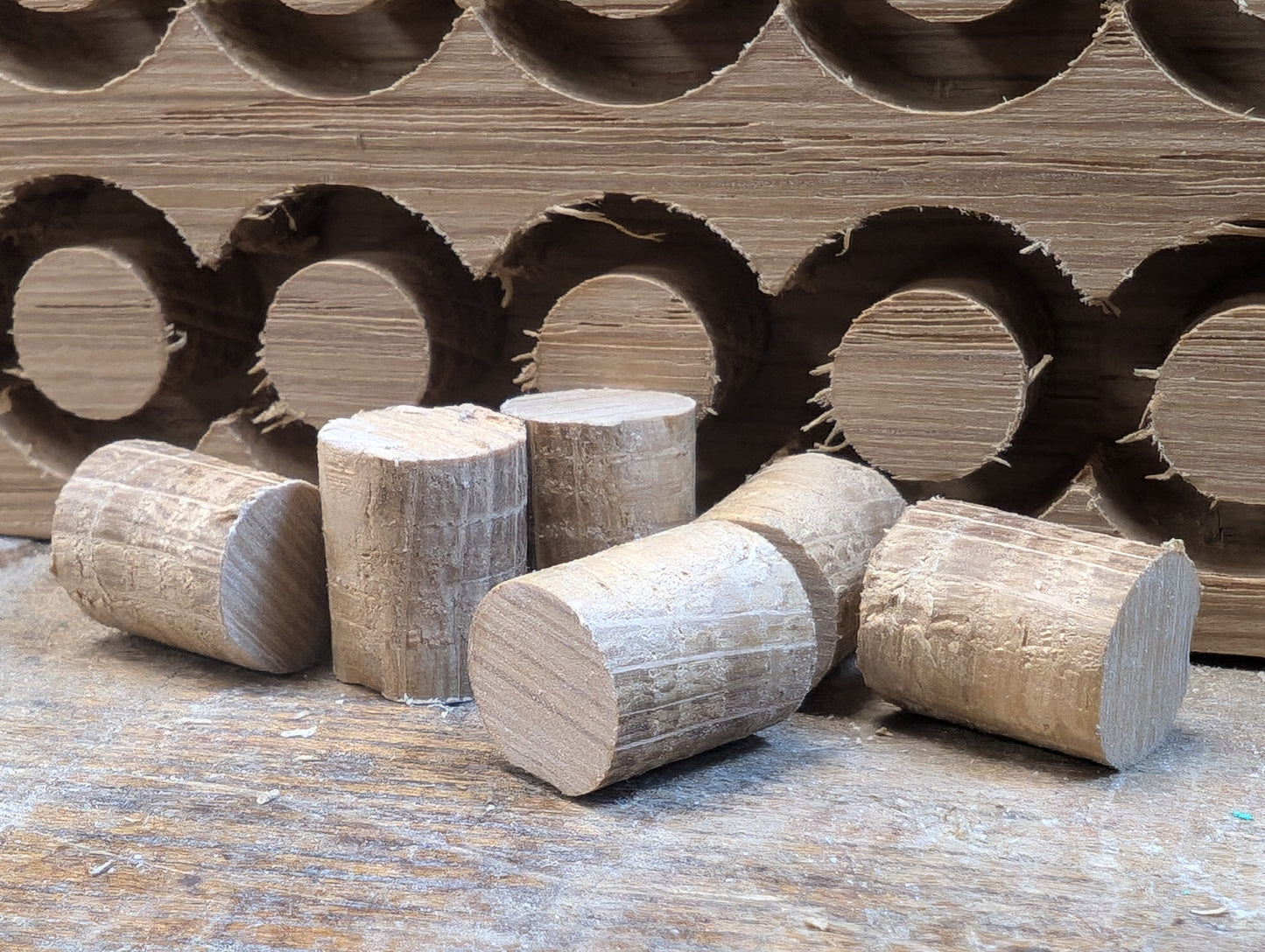 50 loose Oak plugs 12.1mm